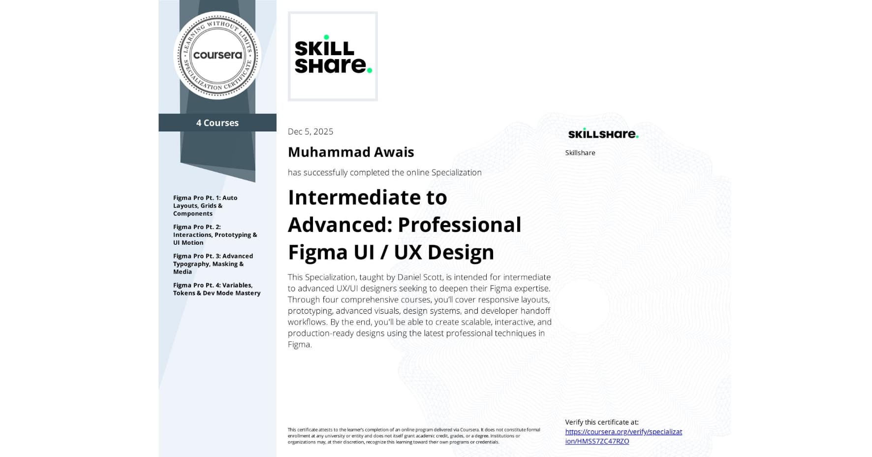 Intermediate to Advanced: Professional Figma UI / UX Design